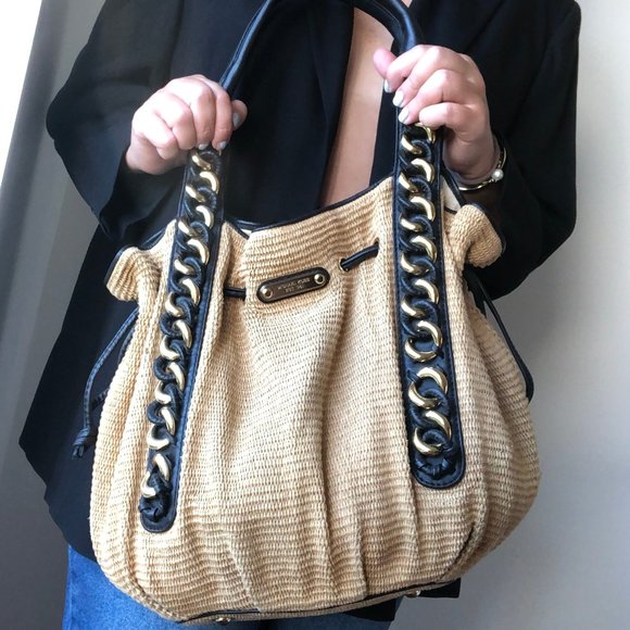 Michael Kors Straw and leather Tote - Picture 1 of 9